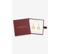 Jon Richard Women's 14Ct Gold Plated Heart Birthstone Huggie Earrings - June - Gift Boxed