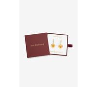 Jon Richard Women's 14Ct Real Gold Plated Heart Birthstone Huggie Earrings - November Jon Richard Gold One Size