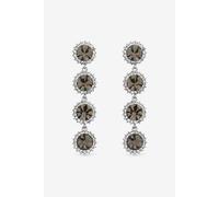 Jon Richard Women's Black Diamond Statement Drop Earrings in Silver Jon Richard Silver One Size
