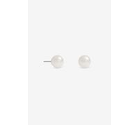 Jon Richard Women's Cream Small Pearl Earrings in Silver Jon Richard Silver One Size