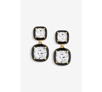 Jon Richard Women's Crystal & Enamel Double Drop Earrings in Gold Jon Richard Gold One Size