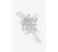 Jon Richard Darcey Pave Leaf Slide - Gift Pouch In Silver Silver