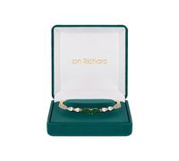 Jon Richard Gift Packaged Gold And Emerald Green Cubic Zirconia Bracelet Green One Size