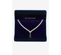 Jon Richard Women's Gift Packaged Gold Plate & Emerald Green Cubic Zirconia Statement Necklace