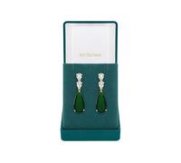 Gift Packaged Green Cubic Zirconia Pear Drop Earrings Jon Richard Green One Size
