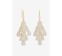 Jon Richard Women's Gold Plated & Cream Droplet Earrings Jon Richard Gold One Size