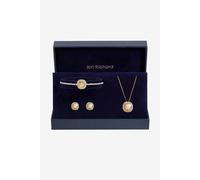Jon Richard Women's Gold Plated Crystal Champagne Trio Set - Gift Box