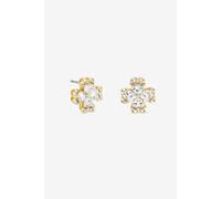 Jon Richard Women's Gold Plated & Crystal Clover Stud Earrings Jon Richard Gold One Size