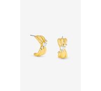 Jon Richard Women's Gold Plated & Crystal Half Hoop Earrings Jon Richard Gold One Size