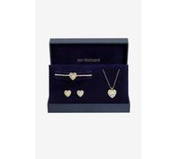 Jon Richard Women's Gold Plated & Crystal Heart Trio Set - Gift Box