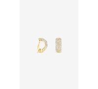 Jon Richard Women's Gold Plated Crystal Hoop Clip Earrings