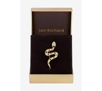 Jon Richard Women's Gold Plated Crystal & Jet Snake Brooch - Gift Box Jon Richard Gold One Size