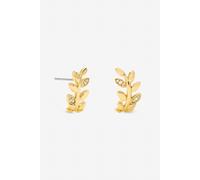 Jon Richard Women's Gold Plated & Crystal Leaf Earrings Jon Richard Gold One Size