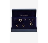 Jon Richard Gold Plated and Crystal Open Knot Gift Set