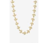 Jon Richard Women's Gold Plated & Cubic Zirconia Leaf Necklace Jon Richard Gold One Size