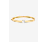 Jon Richard Women's Gold Plated & Cubic Zirconia Polished Bangle