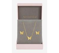 Jon Richard Gold Plated Diamond Cut Butterfly Set