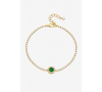 Jon Richard Women's Gold Plated & Emerald Crystal Stone Bracelet Jon Richard Gold One Size