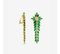 Jon Richard Gold Plated Emerald Statement Clip Earrings