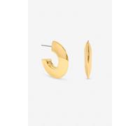 Jon Richard Women's Gold Plated Flat Disk Hoop Earrings Jon Richard Gold One Size