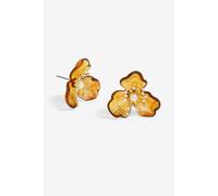 Jon Richard Women's Gold Plated Flower Resin Earrings