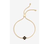 Jon Richard Women's Gold Plated & Jet Enamel Heart Clover Toggle Bracelet Jon Richard Gold One Size