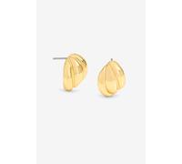 Jon Richard Gold Plated Mini Ribbed Stud Earrings