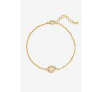 Jon Richard Gold Plated Mother of Pearl Evil Eye Bracelet