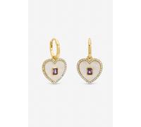 Jon Richard Gold Plated and Mother of Pearl Heart Earrings One Size Gold