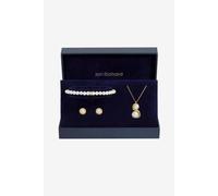 Jon Richard Women's Gold Plated Pearl & Infinity Trio Set - Gift Box Jon Richard Gold One Size