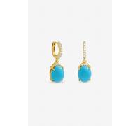 Jon Richard Gold Plated Turquoise Stone Earrings