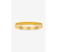 Jon Richard Women's Gold Plated Waterproof Crystal Clover Bangle Jon Richard Gold One Size