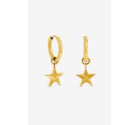 Jon Richard Women's Gold Plated Waterproof Diamond Cut Star Huggie Earrings Jon Richard Gold One Size