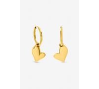 Jon Richard Women's Gold Plated Waterproof Heart Charm Hoop Earrings Jon Richard Gold One Size