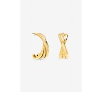 Jon Richard Women's Gold Plated Waterproof Interlock Hoop Earrings Jon Richard Gold One Size