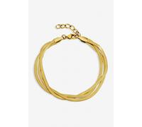 Jon Richard Gold Plated Waterproof Snake Chain Bracelet One Size Gold