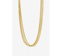 Jon Richard Women's Gold Plated Waterproof Multirow Snake Chain Necklace