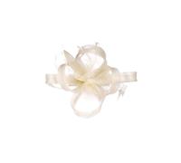 Jon Richard Women's Ivory Small Feather Fascinator Clip in White Jon Richard White One Size