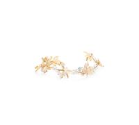 Jon Richard Women's Janelle Gold Plated Brushed Leaf & Painted Floral Hair Vine - Gift pouch Jon Richard Gold One Size