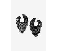 Jon Richard Women's Jet Open Statement Earrings in Black Jon Richard Black One Size