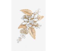 Jon Richard Women's Molly Rose Gold Leaf & Navette Circle Clip - Gift Pouch Jon Richard Rose Gold One Size
