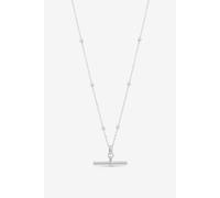 Jon Richard Women's Silver Plated Waterproof T-Bar Necklace Jon Richard Silver One Size