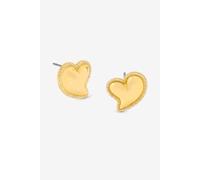 Jon Richard Women's Puff Heart & Cubic Zirconia Stud Earrings in Gold Jon Richard Gold One Size
