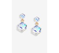 Jon Richard Crystal Stone Cube Drop Earrings