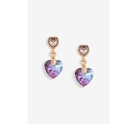 Jon Richard Women's Radiance Collection- Rose Gold Plated Pink Heart Earrings Embellished with Crystals Jon Richard Rose Gold One Size