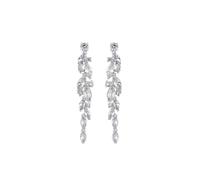 Rhodium Plate Cubic Zirconia Bridal Earrings Jon Richard Silver One Size