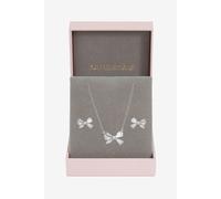 Jon Richard Women's Rhodium Plated Bow Box Set - Gift Box in Silver Jon Richard Silver One Size