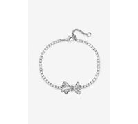 Jon Richard Women's Rhodium Plated Cubic Zirconia Bow Tennis Bracelet in Silver Jon Richard Silver One Size