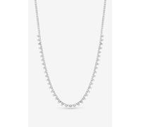 Jon Richard Women's Rhodium Plated Cubic Zirconia Fine Drop Necklace in Silver Jon Richard Silver One Size