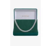 Jon Richard Women's Rhodium Plated Cubic Zirconia Rhodium Plated Leaf Adjustable Toggle Necklace - Gift Boxed in Silver Jon Richard Silver One Size